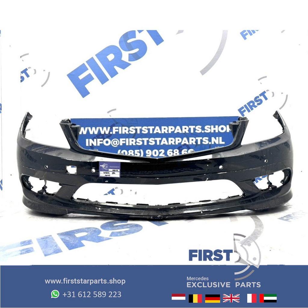 W204 BUMPER AMG voorbumper PDC A2048853725 zwart wit grijs 2, Utilisé, -, Avant, -