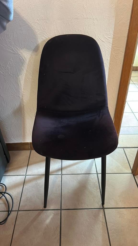 2 zwarte eetstoelen, Ophalen, Gebruikt