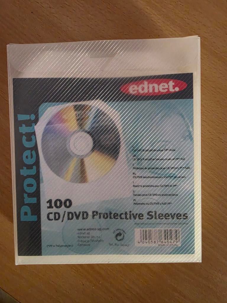 Cd/dvd protective sleeves PU 100 pack, Cd's en Dvd's, Cd's | Instrumentaal, Ophalen of Verzenden