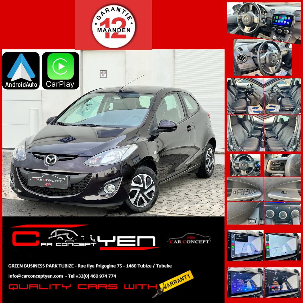 Mazda 2 1.3i*Carplay*Bluetooth*Airco*Navi*Garantie 12m*, Autos, Mazda, Achat, Entreprise, Boîte manuelle, Entretenue par le concessionnaire