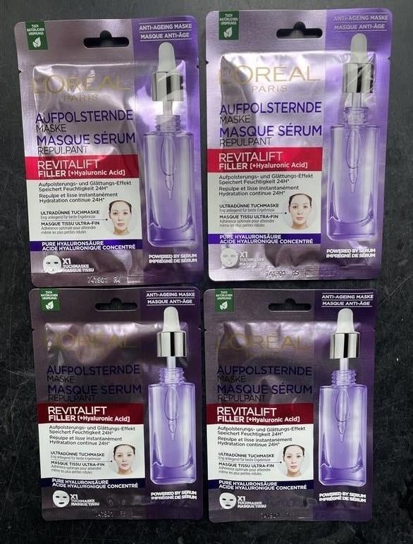 4 Stuks - L'Oréal Revitalift Masker, Ophalen of Verzenden, Nieuw, Gehele gezicht, Verzorging