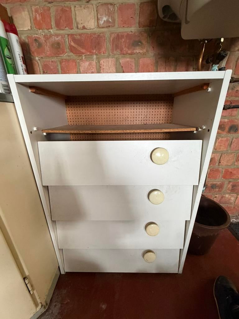 Witte schoenenkast, Huis en Inrichting, Ophalen, Gebruikt