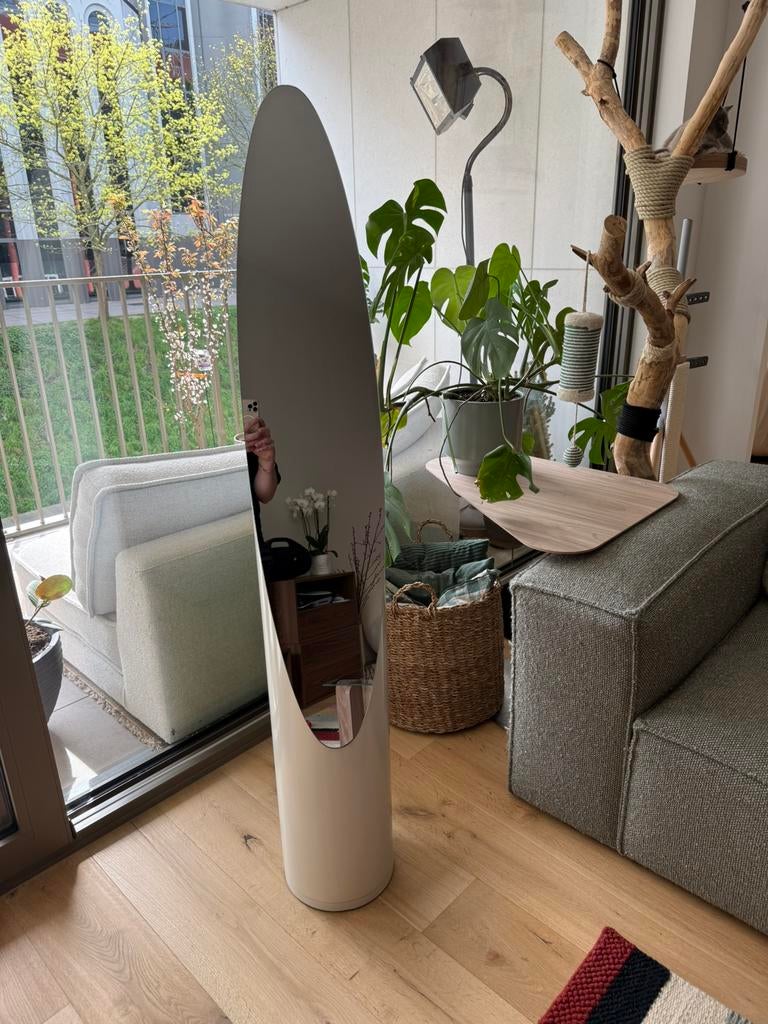 Vintage Lipstick Spiegel – Design Klassieker (Jaren '70), Antiek en Kunst, Ophalen, Ovaal, Minder dan 50 cm, 150 tot 200 cm