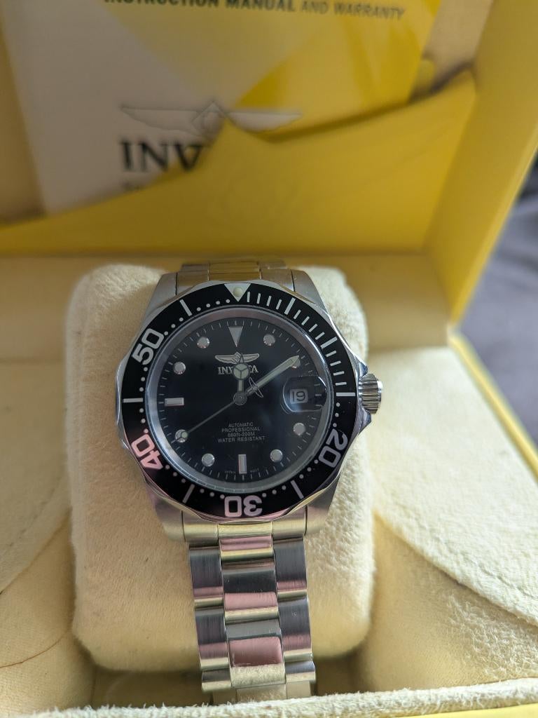 Horloge Invicta 8926A, Handtassen en Accessoires, Horloges | Heren, Staal, Staal, Polshorloge, Zo goed als nieuw