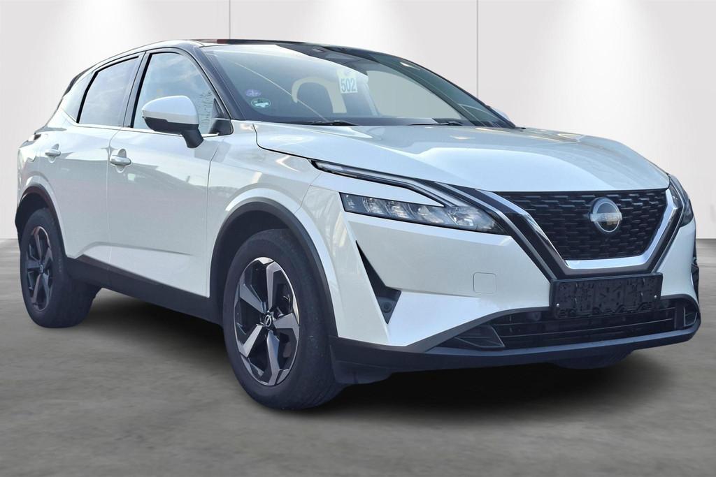 Nissan Qashqai N-Connecta-Aut-360Cam-Carplay-Gps-Airco, Auto's, Stof, 4 cilinders, Wit, 5 zetels