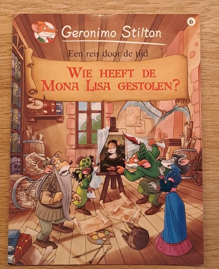 6 - Geronimo Stilton - Wie heeft de Mona Lisa Gestolen, Boeken, Stripverhalen, Gelezen, Geronimo Stilton, Eén stripboek, Ophalen of Verzenden