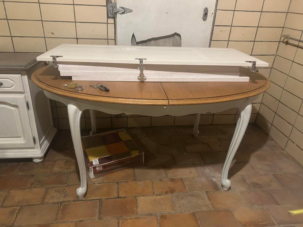 Uitklapbare eettafel, Huis en Inrichting, Tafels | Eettafels, Ophalen, Zo goed als nieuw