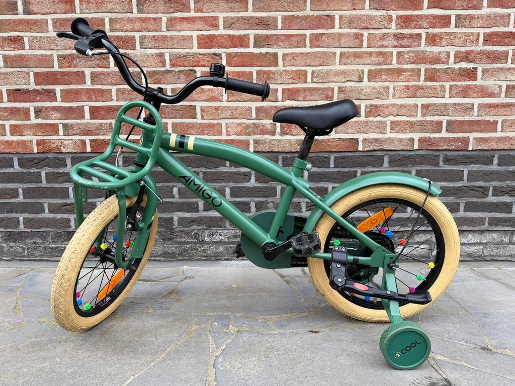 Vélo Amigo 2Cool 16 pouces vert pour garçon (4-6a), Vélos & Vélomoteurs, Enlèvement, Comme neuf