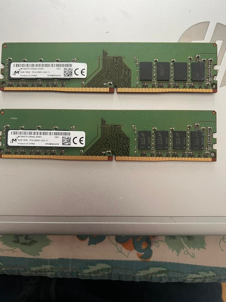 DDR4 2x 8GB 2666, Computers en Software, RAM geheugen, Ophalen, Zo goed als nieuw, DDR4