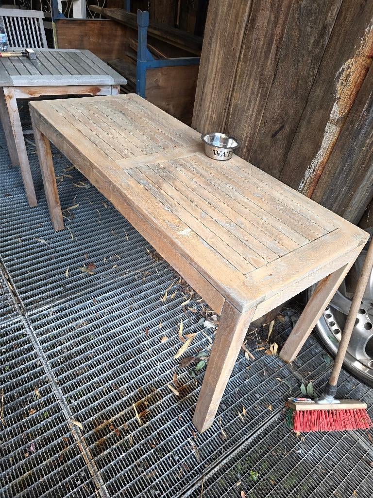 Teak tuinmeubelen, Ophalen, Zo goed als nieuw, Bijzettafel