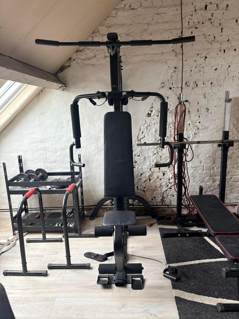 Krachtstation en halterbank, Ophalen, Zo goed als nieuw, Krachtstation