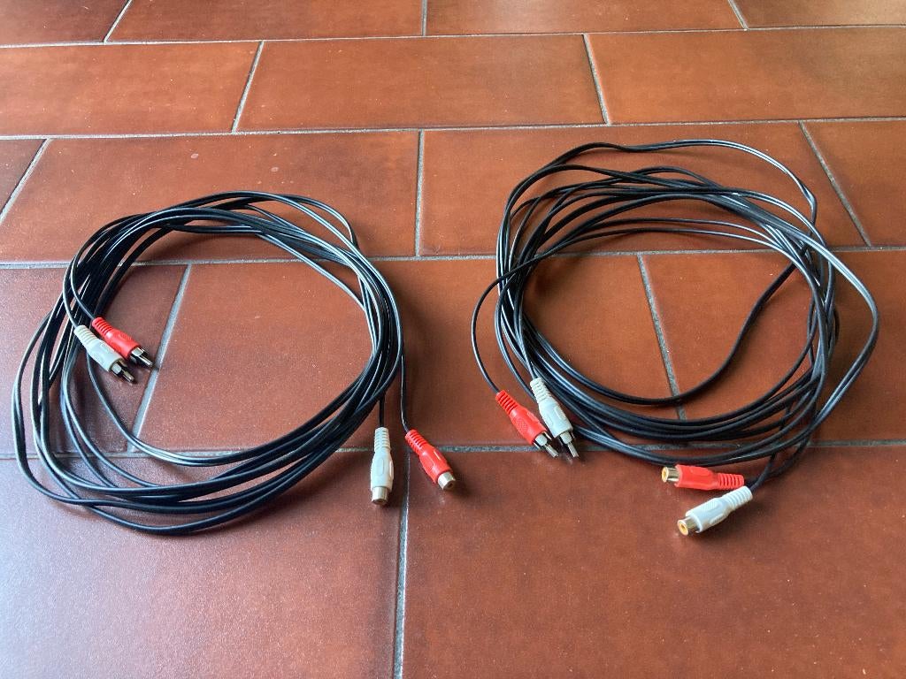 Audiokabels (tulp/cinch) - 2x5m, Audio, Tv en Foto, Overige Audio, Tv en Foto, Ophalen of Verzenden, Zo goed als nieuw