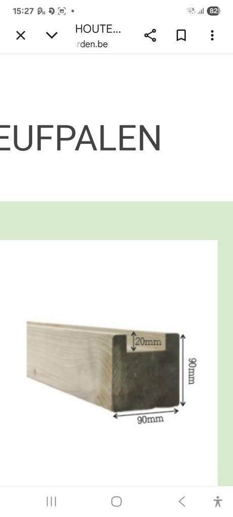 Tuin eindpaal met gleuf, Tuin en Terras, Schuttingen, Ophalen