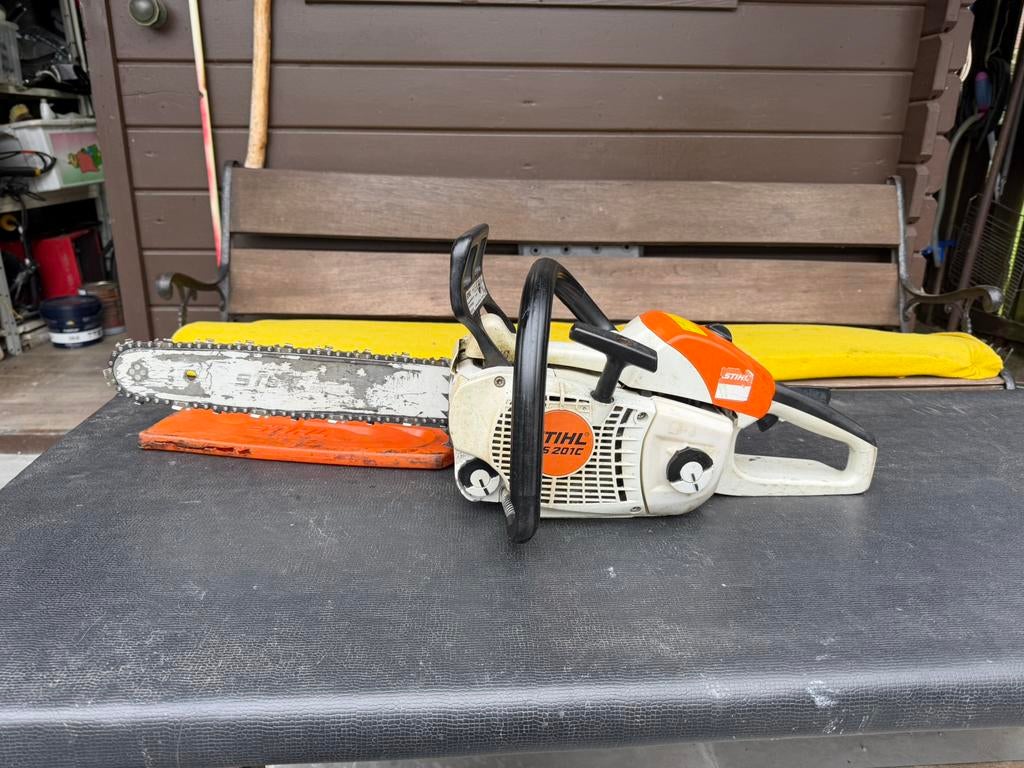 Tronçonneuse Stihl MS201C, Jardin & Terrasse, Enlèvement, Comme neuf
