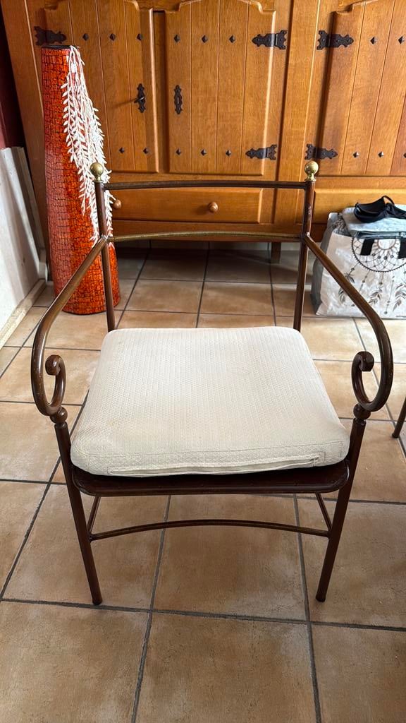 6 chaises en fer forgé travaillé, Brun, Enlèvement, Autres matériaux, Cinq, Six Chaises ou plus