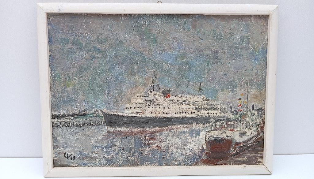 Peinture de 1959 (style Hubert De Vries), Antiquités & Art, Enlèvement ou Envoi