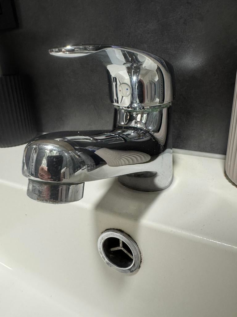 2 robinets pour lavabo (eau chaude & froide) avec tirette, Enlèvement, Utilisé, Robinet