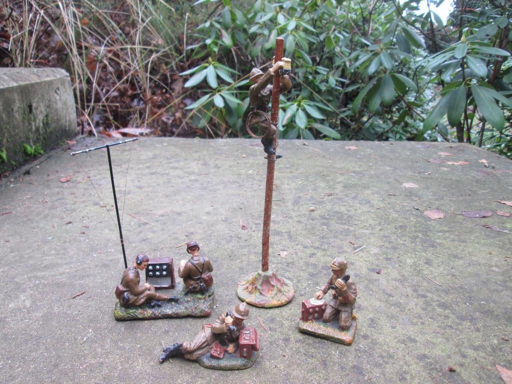 ELASTOLIN Belgische verbindings troepen veldtelefoon radio, Collections, Enlèvement ou Envoi