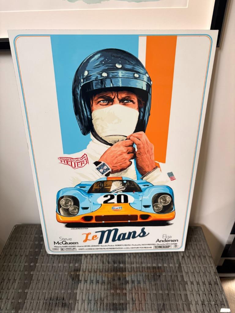 Steve McQueen Le Mans (filmposter op Plexi), Ophalen of Verzenden