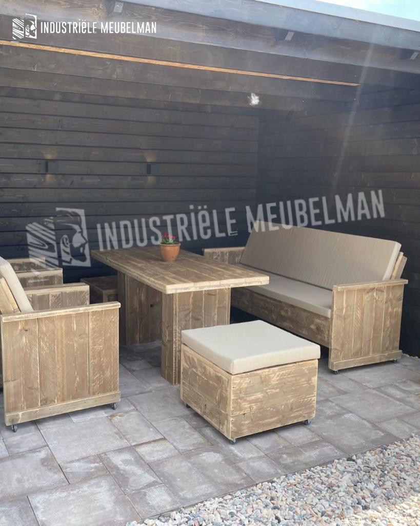 Steigerhouten Tuinset Stoelen Bank Lounge Zetel Tuinmeubelen, Tuin en Terras, Tuinsets en Loungesets, Meer dan 8 zitplaatsen, Steigerhout
