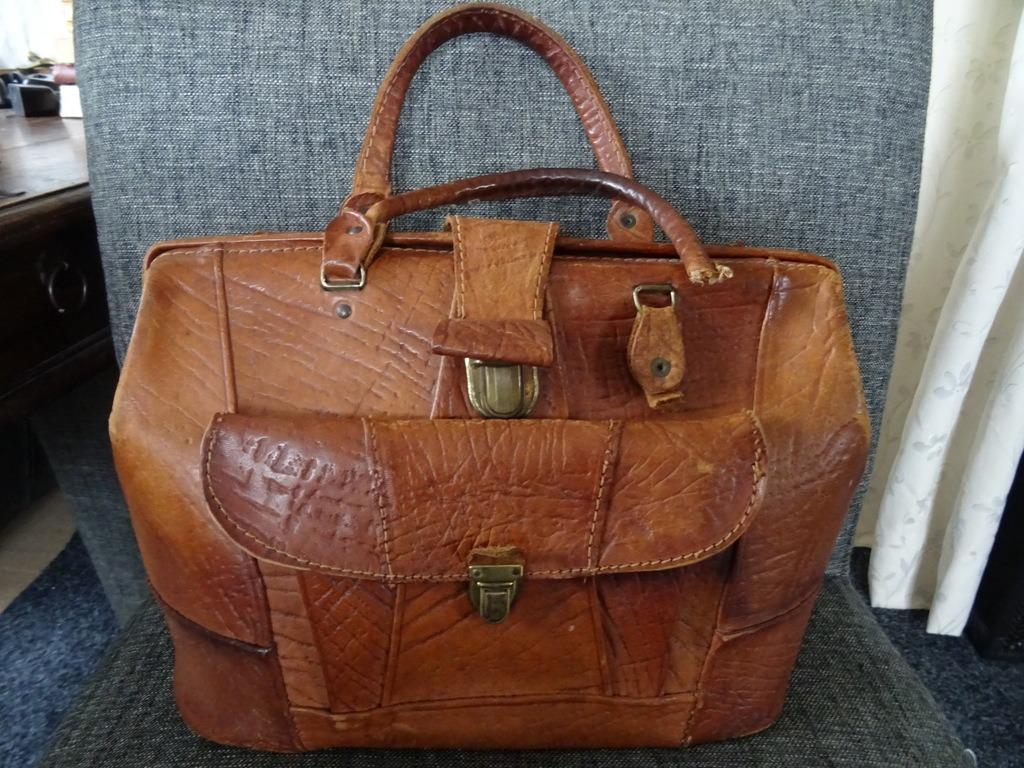 Sac de médecin vintage sac de médecin en cuir vintage ancien, Antiquités & Art, Curiosités & Brocante, Enlèvement ou Envoi