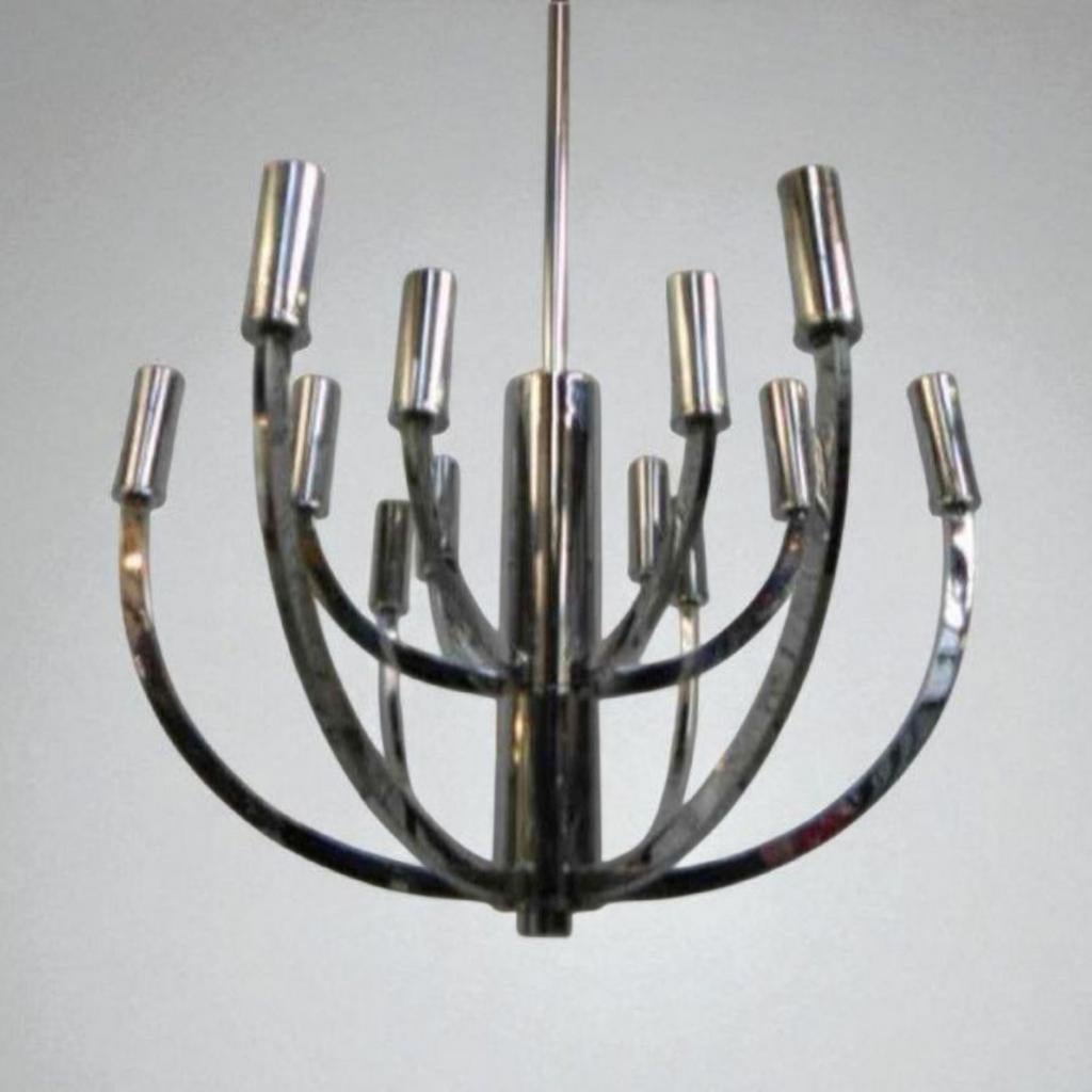Lustre suspension Vintage Space Age Chrome 1960's, Enlèvement, Comme neuf