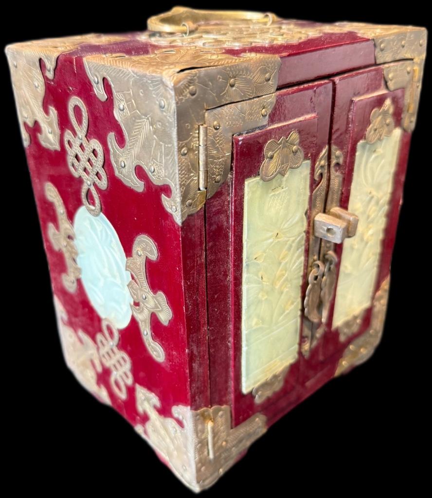 Jade Hout Sieraden Kistje Juwelen Doos, Antiek en Kunst, Verzenden