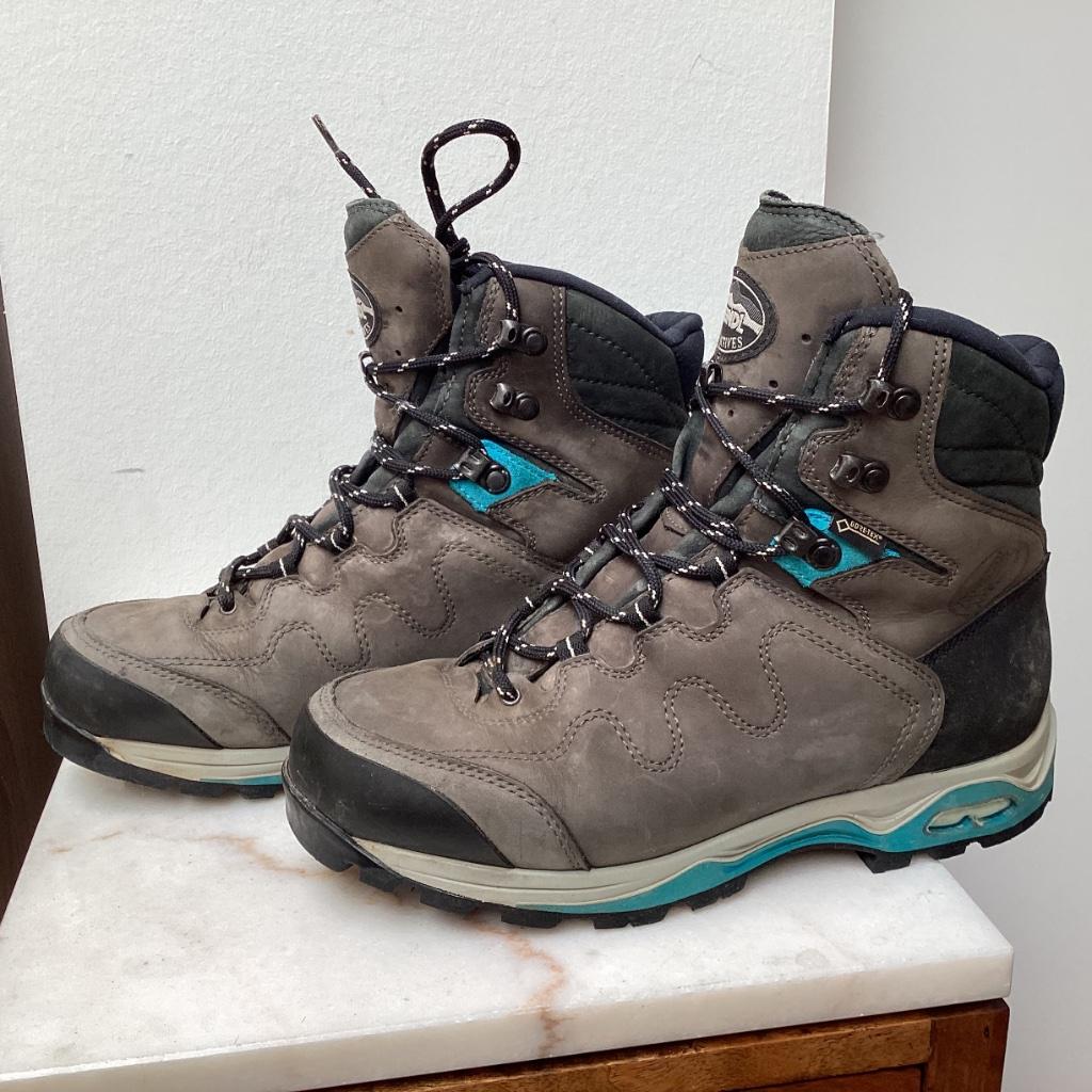 Meindl maat 41 GTX Dameswandelschoenen, MEINDL, Zo goed als nieuw, Grijs, Wandelschoenen