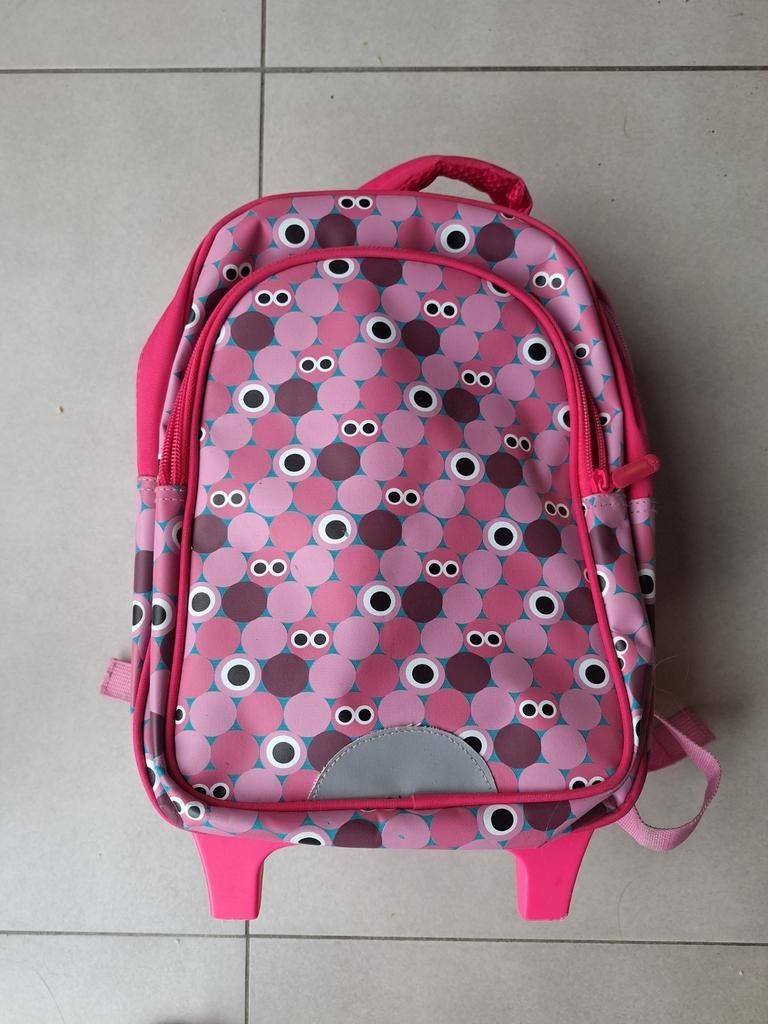 Kangourou trolley boekentas, Rugtas, Ophalen of Verzenden, Zo goed als nieuw, Roze