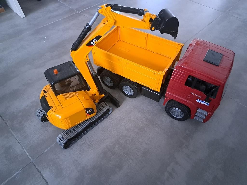 Bruder - Kraan (CAT) - Vrachtwagen (MAN), Ophalen of Verzenden