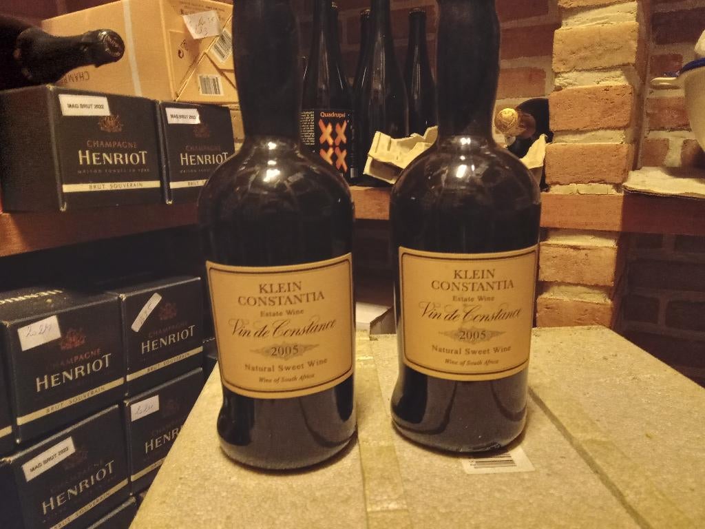 Grand vin liquoreux KLEIN CONSTANTIA 2005, 2 bouteilles, Collections, Vins, Neuf, Vin blanc, Afrique, Pleine, Enlèvement