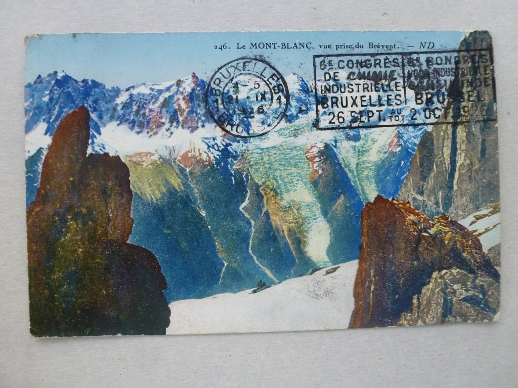 Le Mont - Blanc vue prix du Brévent décrit, Collections, Enlèvement ou Envoi, 1920 à 1940, Affranchie, France