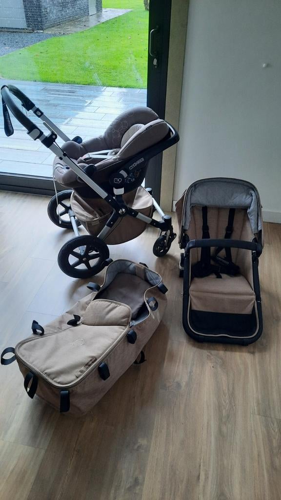 Complete set: Maxi-Cosi, Bugaboo en 2 autostoeltjes, Kinderen en Baby's, Kinderwagens en Combinaties, Ophalen, Gebruikt, Maxi-Cosi