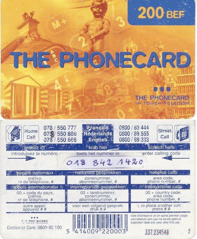 Carte téléphonique « The Phonecard », Enlèvement ou Envoi