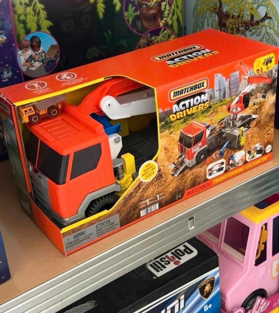 Matchbox Action Drivers Transforming Excavator Speelgoed SET, Kinderen en Baby's, Speelgoed |Speelgoedvoertuigen, Nieuw, Ophalen of Verzenden