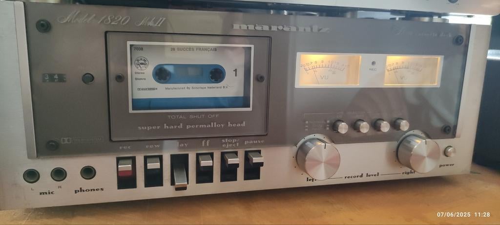 MARANTZ DECK K7 VINTAGE 1820 MKII, TV, Hi-fi & Vidéo, Decks cassettes, Enlèvement, Marantz