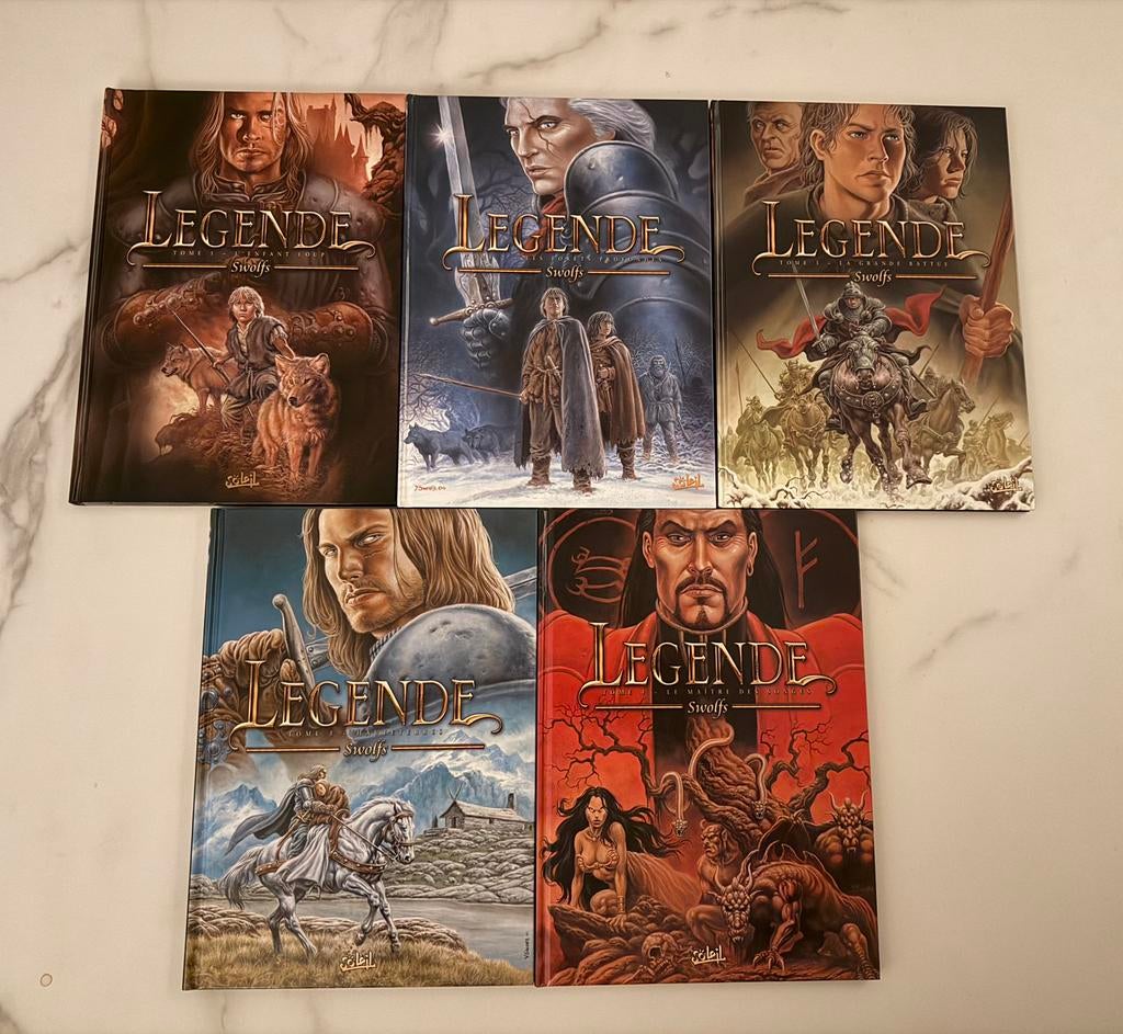 Lot BD — "Légende" (Swolfs) — Tomes 1 à 5, Livres, Plusieurs BD, Enlèvement ou Envoi, Comme neuf, Yves Swolfs.