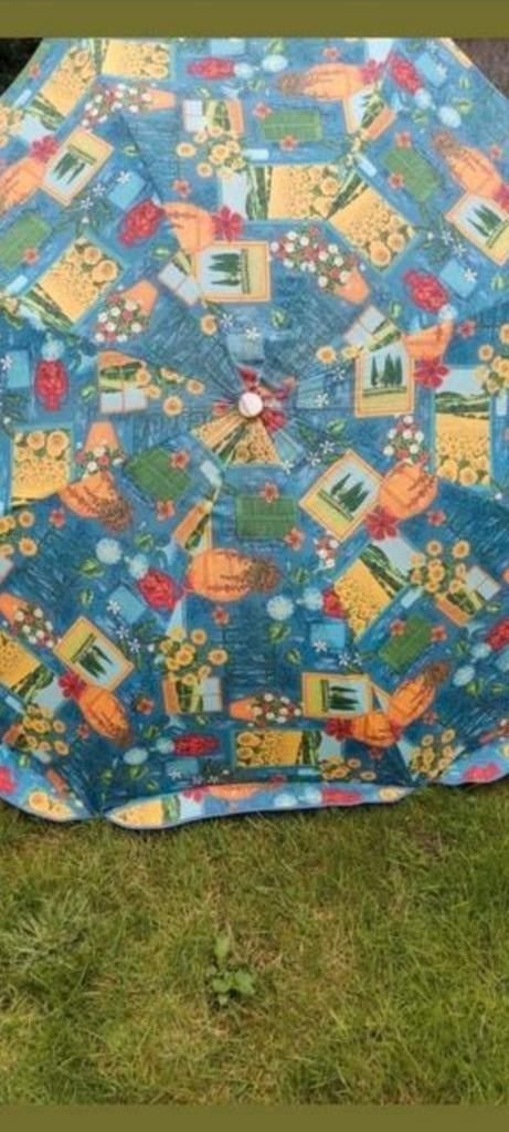 Tuin parasol 2 meter Vintage/Retro, Ophalen, Kantelbaar, Zo goed als nieuw, 1 tot 2 meter