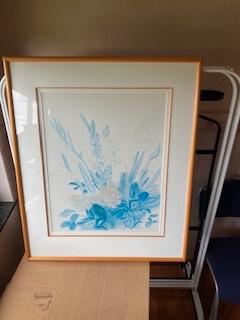 Cadre + aquarelle, Maison & Meubles, 75 cm ou plus, Comme neuf, Enlèvement, 50 à 75 cm