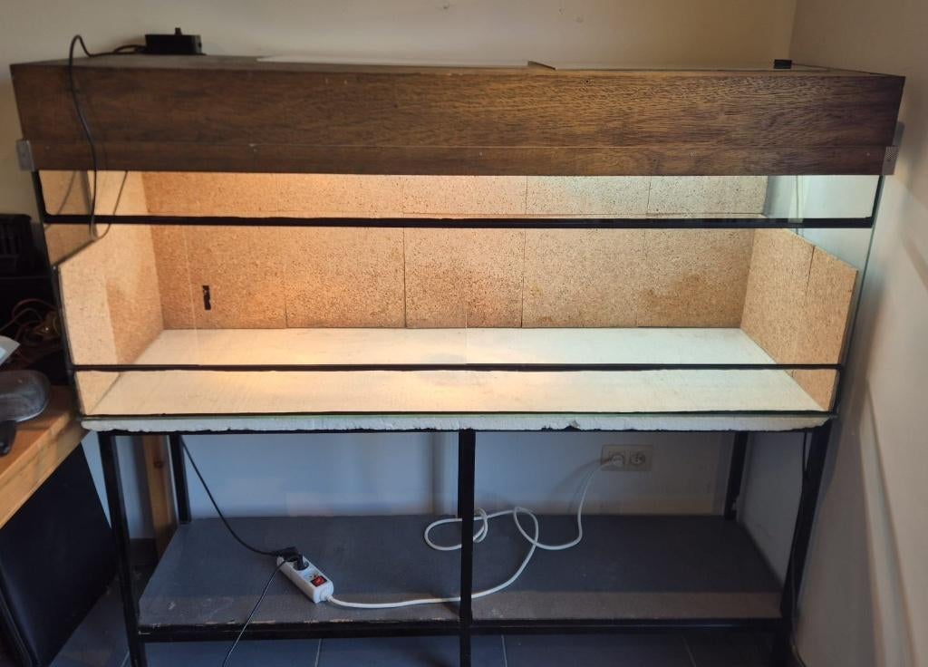 Terrarium met toebehoren, 152 x 50 x 66cm, Dieren en Toebehoren, Ophalen, Zo goed als nieuw, Terrarium of Paludarium