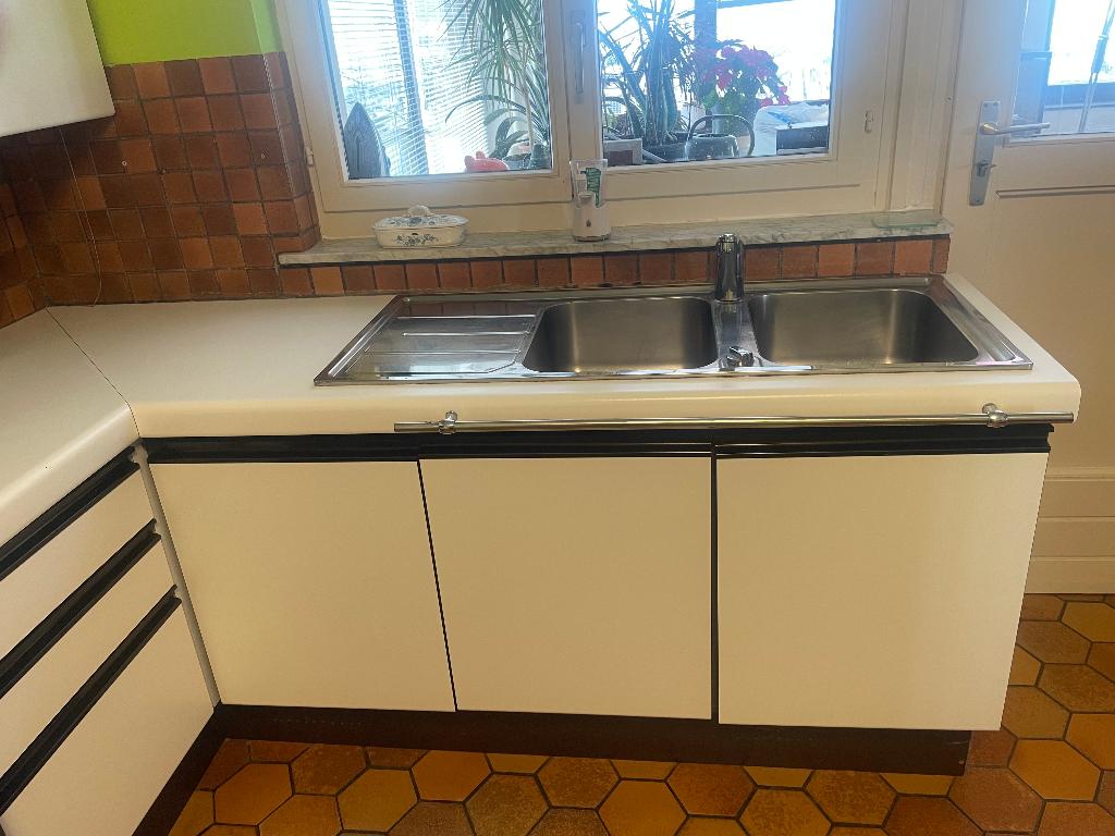 cuisine equipée, Maison & Meubles, Sans poignée, Enlèvement, Utilisé, Blanc