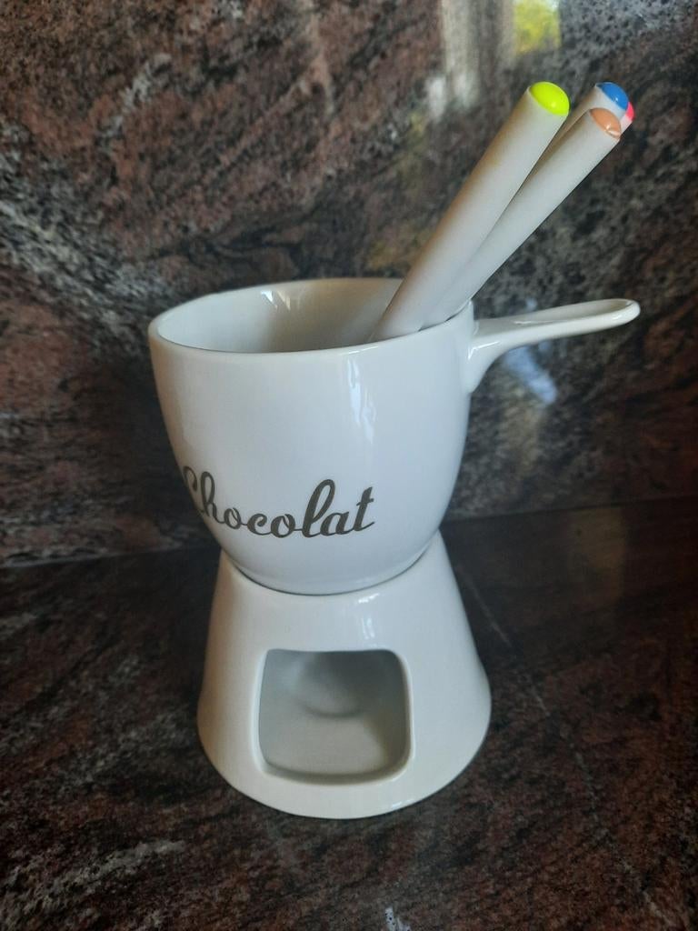 Service à fondue chocolat/fromage, neuf, Maison & Meubles, Cuisine | Vaisselle, Enlèvement ou Envoi, Neuf