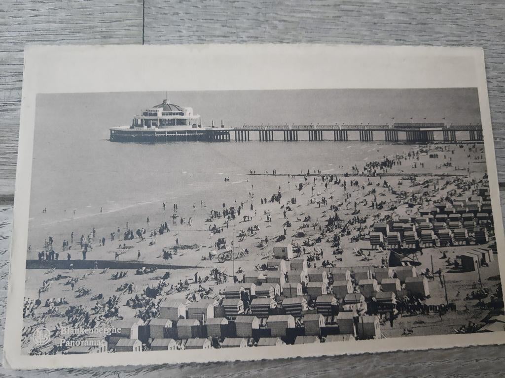 Beschreven oude postkaart - pier Blankenberge, Verzamelen, Postkaarten | België, Ophalen of Verzenden