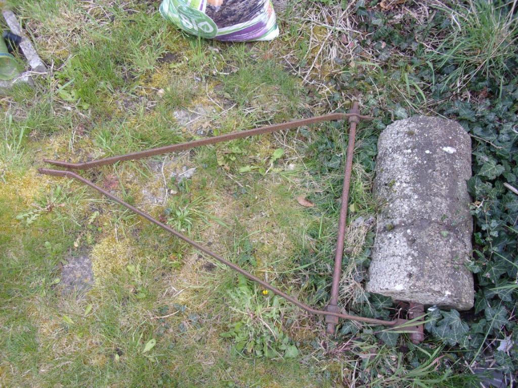 stenen tuinroller, Ophalen, Gebruikt