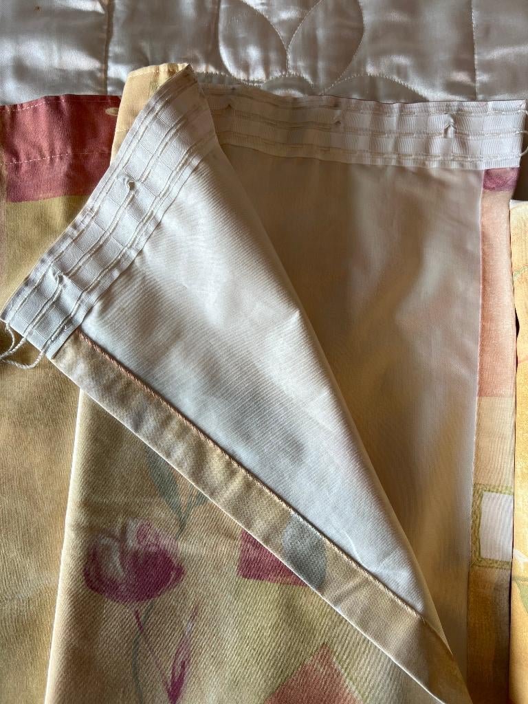 Set Gordijnen – 4 stuks – Verschillende maten – Goede staat, Ophalen, 200 cm of meer, Crème, Zo goed als nieuw