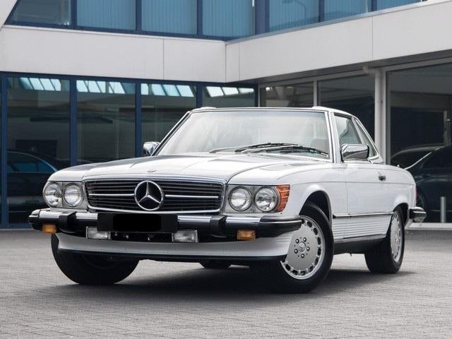 Mercedes 560 SL, 1989, V8 Automaat, nw. staat, Auto's, Mercedes-Benz, Automaat, Beige, Cabriolet, Wit