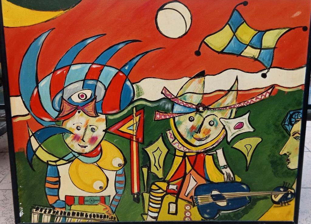 Peinture érotique d'ENIS GERMAIN (style Corneille), Antiquités & Art, Enlèvement ou Envoi