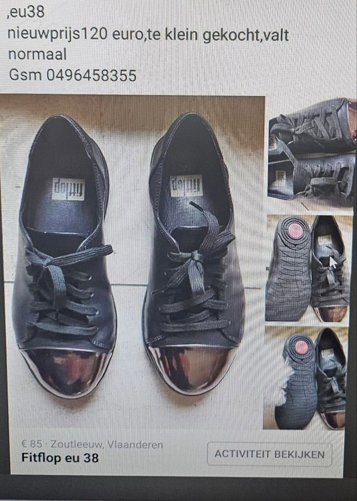 Fitflop eu 38 nieuw, Kleding | Dames, Ophalen of Verzenden, Zo goed als nieuw