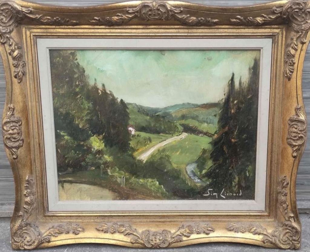 huile sur panneau signe simone lienard, Antiquités & Art, Enlèvement ou Envoi