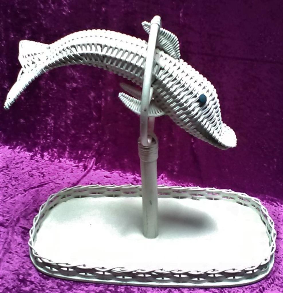 Presentatie mand dolfijn voor doopsuiker - witte kleur, Enlèvement, Utilisé, Cadeau d'accouchement